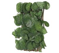 Riuulity Artificial Hedges Fence, Real Wood with Realistic Artificial Leaves, Sunlight Resistant Expandable Privacy Screen, with Zipper for Easy Installation, for Garden Indoor (Begonia Leaf)