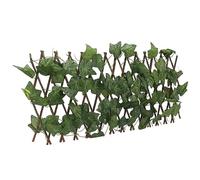 Riuulity Artificial Hedges Fence, Real Wood with Realistic Artificial Leaves, Sunlight Resistant Expandable Privacy Screen, with Zipper for Easy Installation, for Garden Indoor (Virginia Creeper