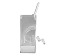 Riuulity Automatic Bird Feeder 400ml Anti Spill Transparent Cage Feeder with Gravity Design for Parakeets Lovebirds (400ml)