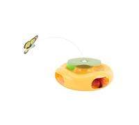 Riuulity Automatic Cat Teaser Toy with Rotating Persimmon Track, Interactive Kitten Wand Toy for Indoor Cats, Self-Playing Motion Cat for Exercise Fun