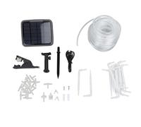 Riuulity Automatic Solar Drip Irrigation Kit, Self Watering System with Timer, Suitable for Potted Plants, Greenhouses, Vegetable Gardens, Lawns and Flower Bed, Smart and (Without WiFi)
