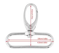 Riuulity Bag Clasps Key Ring Hooks, Strong Zinc Alloy Swivel Trigger Clips for Hanging Keys, 20Pcs for Outdoor Enthusiasts (38mm)