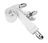 Riuulity Bed Sheet Gripper Straps Non-slip Fasteners Mattress Holder Elastic Clips 2Pcs for Bedroom Organization (White)