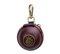 Riuulity Billiard Cue Ball Bag 2 1/4 Inch Pu Leather Storage Case | Pu Leather, Belt or Backpack Clip, Smooth Zipper, One Ball Capacity, 57mm Fit, Billiard Ball Storage Case