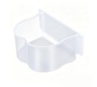 Riuulity Bird Cage Feeder Cups, Clear Plastic, 10.2 X 7.2 X 5 Cm | Thick Transparent Plastic, Home and Small Farm Use, Small Birds Pigeons Chickens, Standard Cage Fit, Bird Waterer