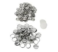 Riuulity Blank Button Badge Parts Set 100 Sets Rust Prevention Round