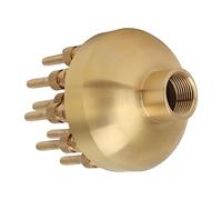 Riuulity Brass Fountain Nozzle, Adjustable 3-Layer Water Spray for Pond | Brass Construction, Adjustable Nozzle Angles, 8.2ft Spray Height, 40m³/h , for Garden Pool