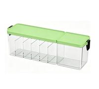 Riuulity Cable Organizer Box Cord Storage Organizer with Multiple Compartments and Dust Cover for Chargers Cables Headphones USB Drives Travel Home Office Desk (Green)