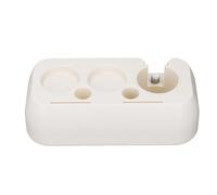 Riuulity Coffee Portafilter Holder Practical Tamper Station for Coffee Enthusiasts,Innovative Design, Versatile Usage,ABS Material (Beige)