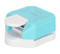 Riuulity Corner Rounder Punch Mini Chomper Tractor Pull with 3 Cutting Sizes, Lightweight and Portable for Paper, Card, DIY Crafts, ABS+Iron Material, 3 Sheets A4 Capacity, R4, R7, R10