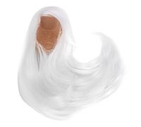 Riuulity Curly Doll Hair Wig Glossy High Temperature Fiber Mesh Hair Replacement for 1/3 Doll for 8.27-9.45in Dolls (White)