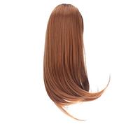 Riuulity Curly Doll Hair Wig Glossy High Temperature Fiber Mesh Hair Replacement for 1/3 Doll for 8.27-9.45in Dolls (Strawberry Gold)