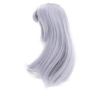 Riuulity Curly Doll Hair Wig Glossy High Temperature Fiber Mesh Hair Replacement for 1/3 Doll for 8.27-9.45in Dolls (Blue)