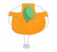 Riuulity Cute 3D Orange Dog Hat Sun Protection Wide Brim Lightweight Cotton Blend Adjustable Strap for Small Dogs Pomeranian Maltese Toy Poodle Pet Summer Beach Hat (Orange)