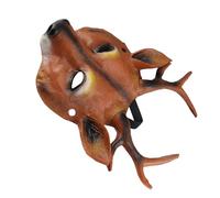 Riuulity Deer Mask Xmas Carnival Prop Bar Decoration Animal Mask Headgear for Various Party Occasions (Brown) (Brown)