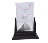 Riuulity Desk Galton Board, Probability Demonstration Model with 2800 Steel Beads and Bell Curve, for Physics Education, Statistical Law Demonstration, Home Office Decoration