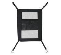 Riuulity Dog Car Backseat Barrier, Pet Divider Adjustable Mesh Barrier for Car SUV Truck with Storage Bag No Tools Installation 45x57cm (Black)