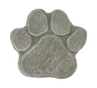 Riuulity Dog Pawprint Memorial Stone, Engraving Pet Memorial Garden Stone Pet Grave Marker Monument for Outdoor Lawn Garden Patio (Mossy Green)