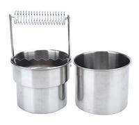 Riuulity Double Layer Filtration Brush Washer Portable Stainless Steel Brush Cleaner for Sketching, Hanging Design for Painting Tool, Ideal for Artists