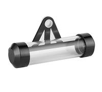 Riuulity Durable Universal Motorcycle Label Holders, Cylindrical Tube Tax Disc Frame, Easy to Install and Use, Suitable for All Motorbikes, ABS+Aluminium Alloy Material (Black)