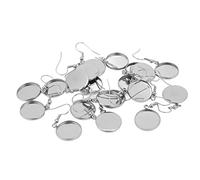 Riuulity Earring Wire Hooks Blanks Stainless Steel DIY Accessory 20Pcs for Jewelry Crafts and Relief Pendants