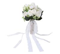 Riuulity Elegant Beer Course of the Artificial Lake Life with Flowers for the Photograph of Wedding Strength, Branches Lady, Home Decoration - Plastic, approx. 22 X 21 X 27 Cm (White)