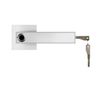 Riuulity Entry Door Lever Lock Set with Fingerprint Design for Home Interior Door Bedroom, Easy to Install, All Metal Chassis, 1 Lock (Silver)