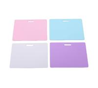 Riuulity Erasable Badge Note, 4 Piece Horizontal Reusable Pla