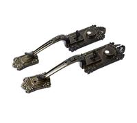 Riuulity European Style Door Handle Lock Arched Antique Gate Lock with Qing Gu Cylinder for Home Security