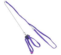Riuulity Faservogel Cable Tree for Parrot Training, Adjustable Length, Crossing Design to Secure the Bird, Suitable for Outdoor Play, Suitable (Purple)