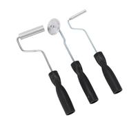 Riuulity Fiberglass Roller Tools Kit, 3-Piece Steel Resin Laminating | ABS and Steel Construction, Unique Spiral Crossed Stripe Design Removes Bubbles, Ergonomic Handle for Fiberglass Resin Gel