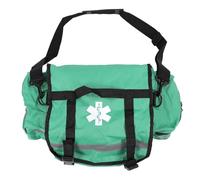 Riuulity First Responder Bag, Large Capacity Emergency Bag with Adjustable Shoulder Strap, Reflective Strip 600D PU Oxford Cloth Green, Fire Gear Bag, Firemans Bag, Firefighter Tool Kit