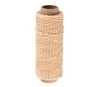 Riuulity Flat Waxed Sewing Thread Strong Durable Hand Stitching Thread for Leather Crafts 1pc 150D 50m (Light Brown)