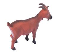 Riuulity Goat Figurine Solid Plastic Farm Animal Toy 8cm | Lifelike Brown Goat Statue for Cake Topper, Educational Preschool Learning Aid, Sand Table Landscape Accessory, Party Favor