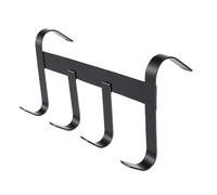 Riuulity Hanging Horse Tack Rack Horse Gear Hanger 4 Hook Metal Stall Rack No Drill Mount for Stable Tack Room Trailer Barn