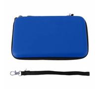 Riuulity Hard Shell Case for 3DS XL EVA Protective Carrying Case with Wrist Strap 8 Game Cartridges Slots Mesh Pocket for New 2DS XL 3DS LL (Blue)