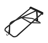 Riuulity Heavy Duty Wall Mounted Horse Saddle Rack Stand, Easy Install Foldable Black Iron Saddle Holder for Stable Barn, Tack Room Organization with Pad Bar