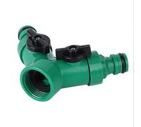 Riuulity Hose Splitter, 2 Way Pipe Divider with Control Valve for Garden Water Tap, Car Washing, Agricultural Irrigation