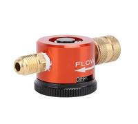Riuulity HVAC Nitrogen Purge Tool, Brass Nitrogen Purging Regulator for HVAC System Maintenance with Red Finish Ergonomic Design Quick Connect 1/4 Inch Refrigerant Hose