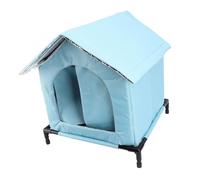 Riuulity Insulated Shelter for Outdoor Cats, Constructed From Water Materials, Generous Interior Space, Cold Insulation, Closed Tent Design (Blue)