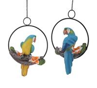 Riuulity Iron Ring Ornament Creating Distinctive Decorative Effect, Suitable for Various Environments, Front Porch Decor (Blue Yellow)