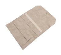 Riuulity Knitting Needle Case Knitting Needle Holder Storage Bag PU 13in Organizer for Straight and Circular Needles with Travel-Friendly Design for Home Work Cafe (Khaki)
