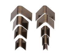 Riuulity Leather V Shape Punch Set Hole Punch Tool for Belt Craft Accessories Tailoring Leatherwork Durable Stainless Steel Semicircle Round Cutting Stamping Punching (A29V type 9-piece set)