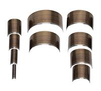 Riuulity Leather V Shape Punch Set Hole Punch Tool for Belt Craft Accessories Tailoring Leatherwork Durable Stainless Steel Semicircle Round Cutting Stamping Punching (A28 semicircle 10-piece set)