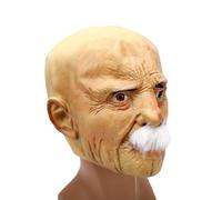 Riuulity Lifelike Old Man Latex Head Cover for Realistic Role Play