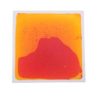 Riuulity Liquid Sensory Mat, Toddler Play Mat with Non Slip Surface & Colorful Liquid for Kids Tile Educational Toys (Orange)