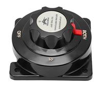 Riuulity Marine Black 4 Position Heavy Duty Battery Switch 250A - Excellent Performance, Simple Installation - for RV and Winch Power Cable