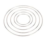 Riuulity Metal Hoop Set Sturdy Iron Wreath Craft Rings for Macrame Decorations, 20 Pcs for Home DIY Projects