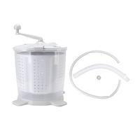 Riuulity Mini Portable Washing Machine, Manual Non Electric Clothes Washer and Dryer Compact Spin Dryer for Camping Dormitory, Nordic Grey, 1200rpm