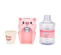 Riuulity Mini Water Dispenser for Kids Children Toy Safe Portable with Cute Cartoon Design for Home Kitchen Play and Drinking Habit Development (Pink Pig)